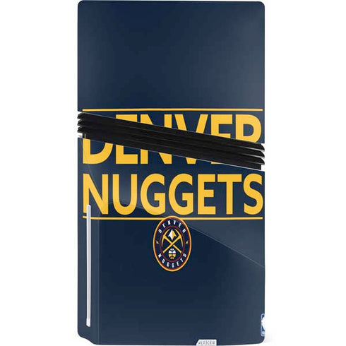 NBA Denver Nuggets Standard - Light Blue PS5 Pro Disk Console Skin
