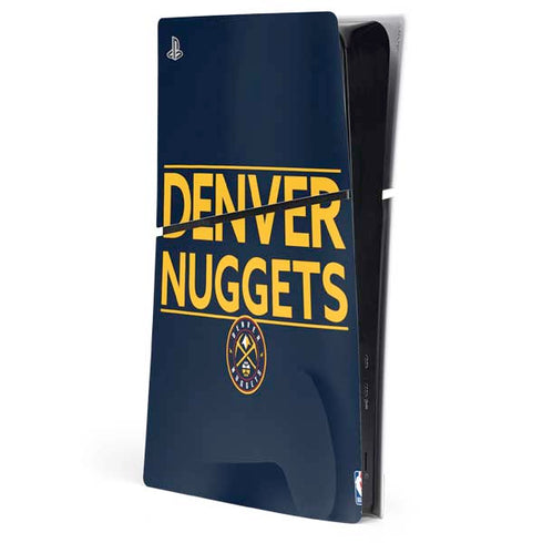 NBA Denver Nuggets Standard - Light Blue PS5 Slim Digital Edition Console Skin