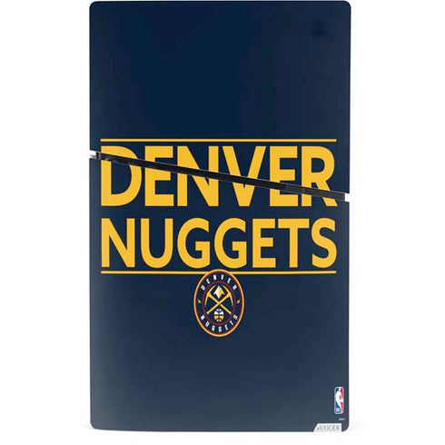 NBA Denver Nuggets Standard - Light Blue PS5 Slim Digital Edition Console Skin