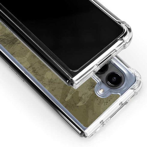 Desert Camo Galaxy Z Fold5 5G Clear Case