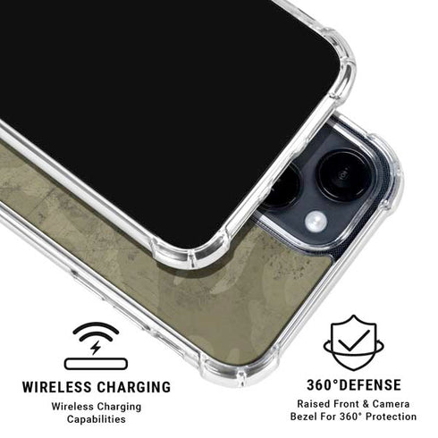 Desert Camo iPhone 15 Clear Case