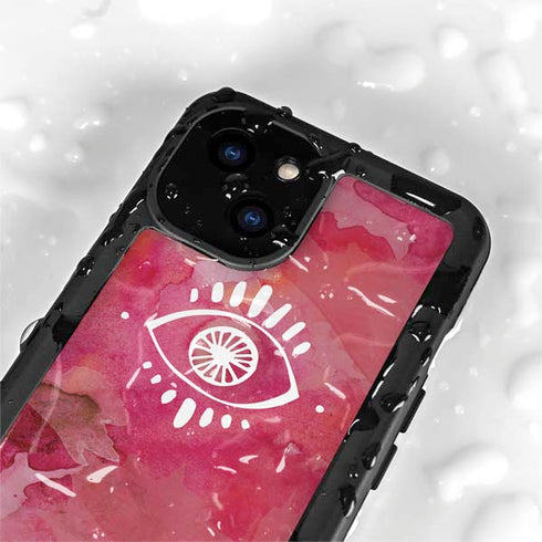 Desert Evil Eye iPhone 15 Plus Waterproof Case