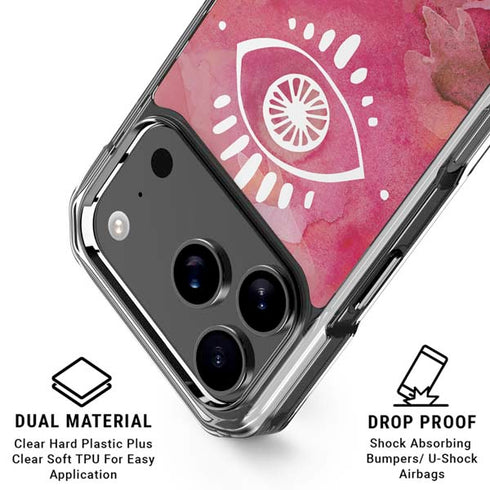 Desert Evil Eye iPhone 18 Pro Clear Case