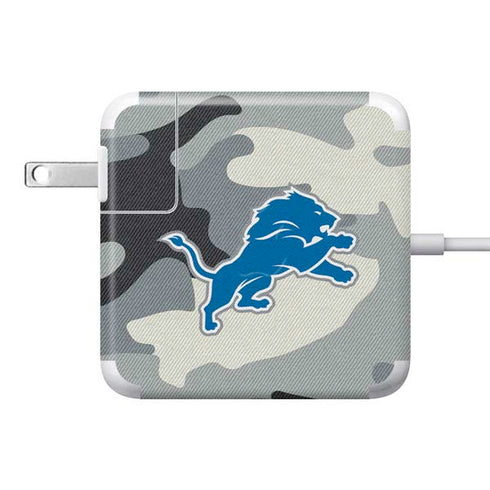 NFL Detriot Lions Camo 85W Power Adapter (15 and 17 inch MacBook Pro Charger) Skin
