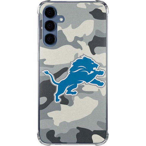 NFL Detriot Lions Camo Galaxy A55 5G Clear Case