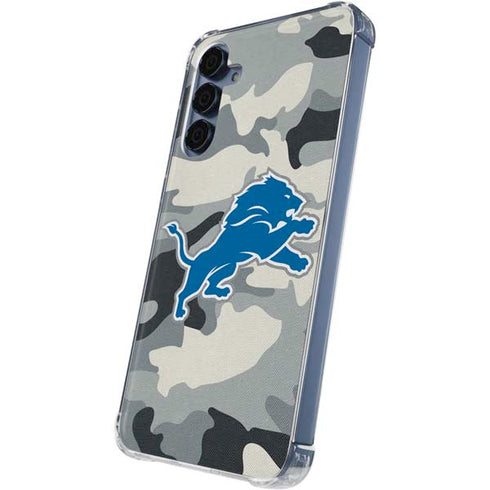 NFL Detriot Lions Camo Galaxy A55 5G Clear Case