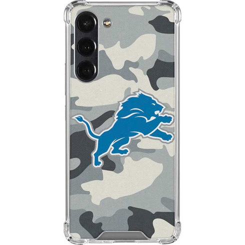 NFL Detriot Lions Camo Galaxy S24 FE Clear Case