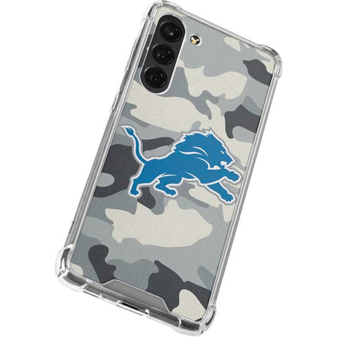 NFL Detriot Lions Camo Galaxy S24 FE Clear Case