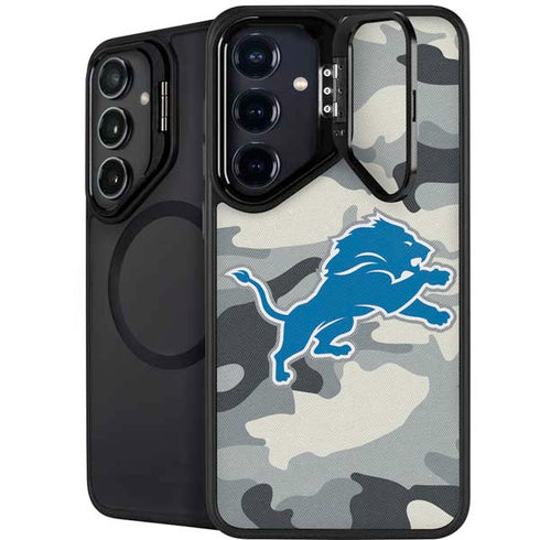 NFL Detriot Lions Camo Galaxy S25 Plus Kickstand Case