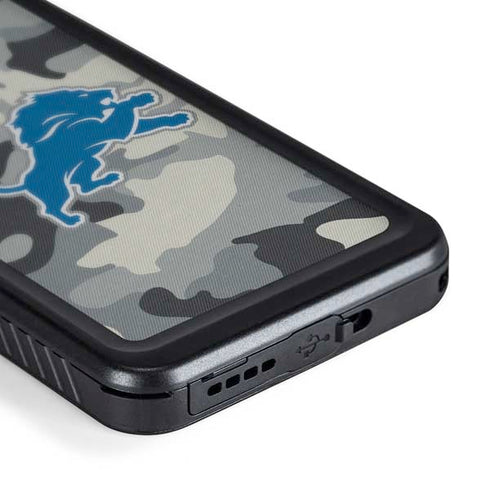 NFL Detriot Lions Camo Galaxy S24 Plus Waterproof Case