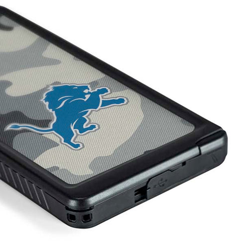 NFL Detriot Lions Camo Galaxy S24 Ultra Waterproof Case