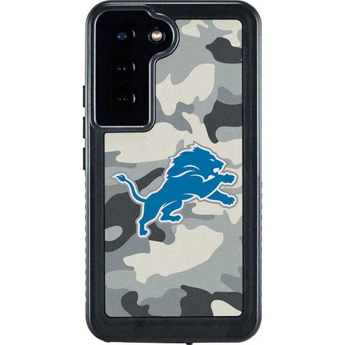 NFL Detriot Lions Camo Galaxy S24 Waterproof Case