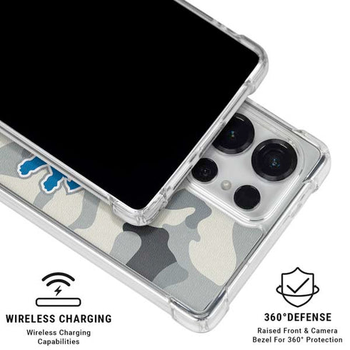 NFL Detriot Lions Camo Galaxy S25 Ultra Clear Case
