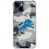 NFL Detriot Lions Camo iPhone 15 Clear Case