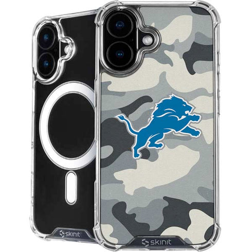 NFL Detriot Lions Camo iPhone 16 Plus MagSafe Case