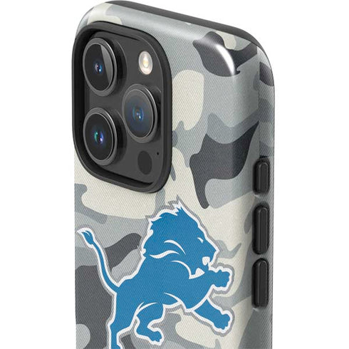 NFL Detriot Lions Camo iPhone 16 Pro Impact Case