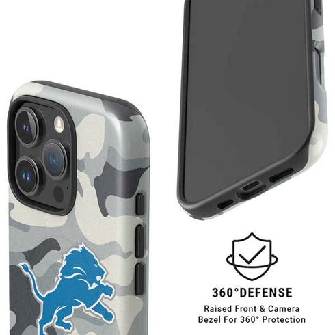 NFL Detriot Lions Camo iPhone 16 Pro Magsafe Impact Case