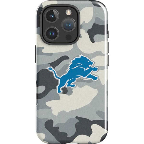 NFL Detriot Lions Camo iPhone 16 Pro Max Impact Case