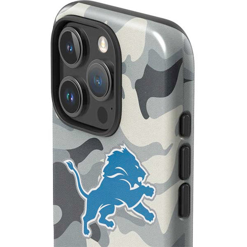 NFL Detriot Lions Camo iPhone 16 Pro Max Impact Case
