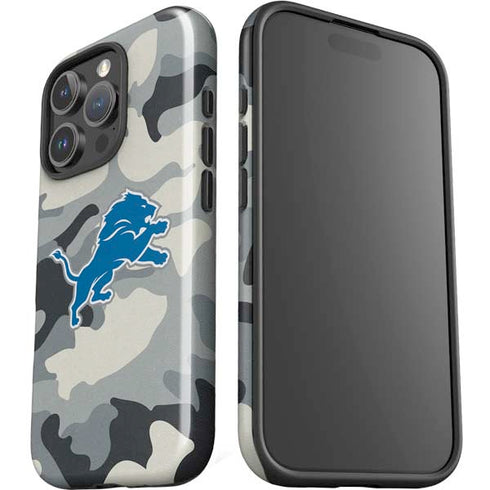 NFL Detriot Lions Camo iPhone 16 Pro Max Impact Case