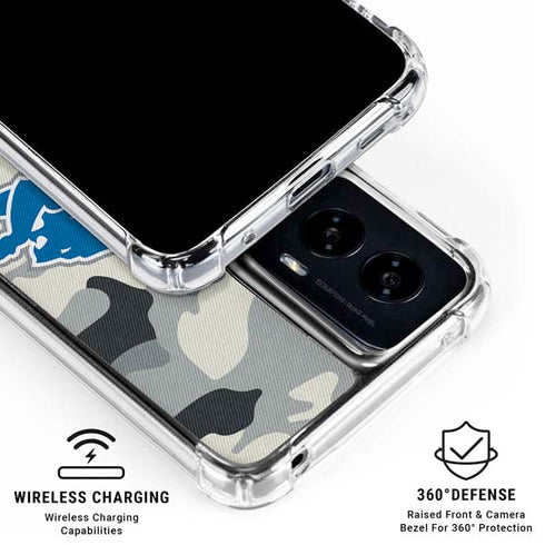 NFL Detriot Lions Camo Moto G Power 5G (2024) Clear Case