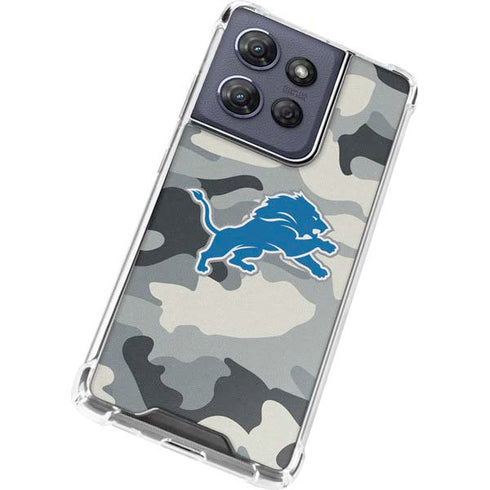 NFL Detriot Lions Camo Moto G Power 5G (2025) Clear Case