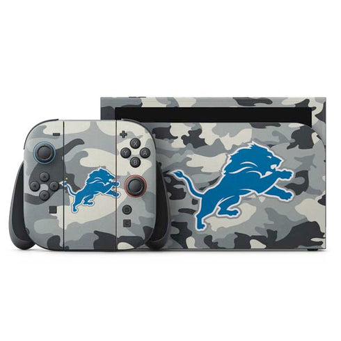 NFL Detriot Lions Camo Nintendo Switch 2 (2025) with Joy-Con Skin