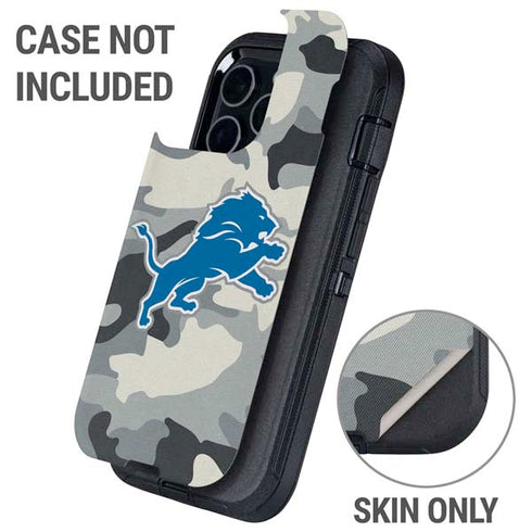 NFL Detriot Lions Camo Otterbox Defender iPhone Skin