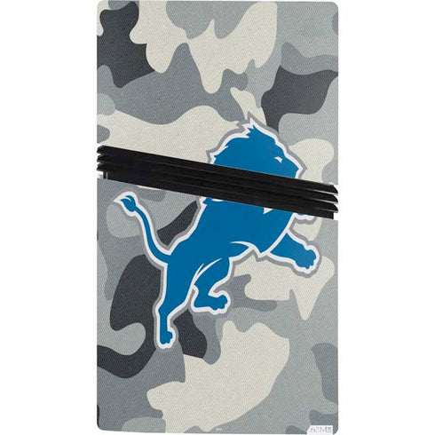 NFL Detriot Lions Camo PS5 Pro Bundle Skin