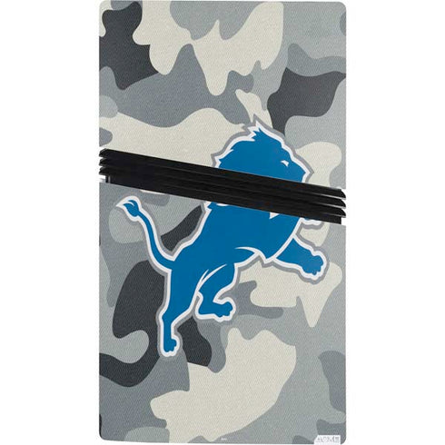 NFL Detriot Lions Camo PS5 Pro Console Skin