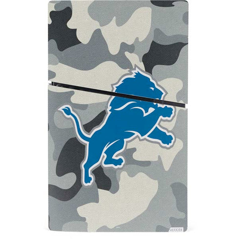 NFL Detriot Lions Camo PS5 Slim Digital Edition Console Skin
