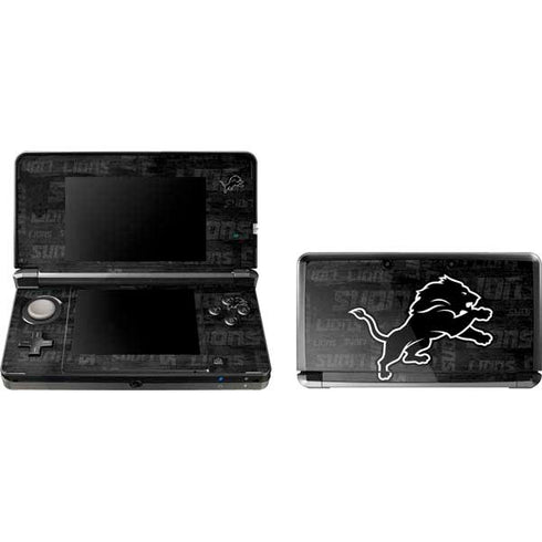 NFL Detroit Lions Black & White Nintendo Skins