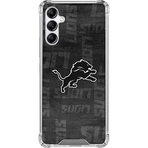 NFL Detroit Lions Black & White Gabb Phone 4 Clear Case