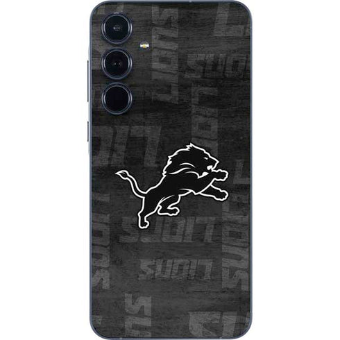 NFL Detroit Lions Black & White Galaxy A55 5G Skin