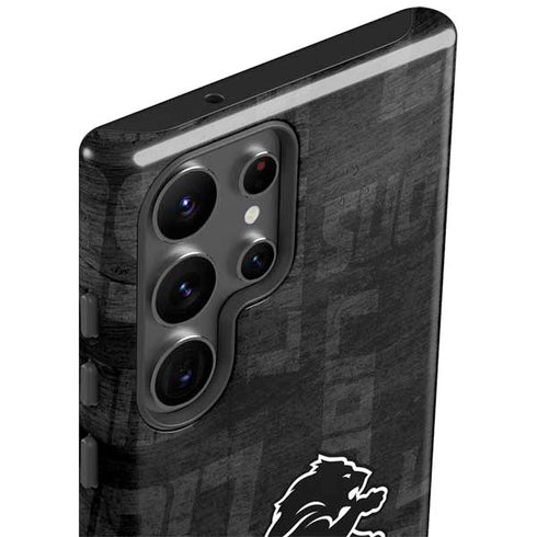 NFL Detroit Lions Black & White Galaxy S23 Ultra Pro Case