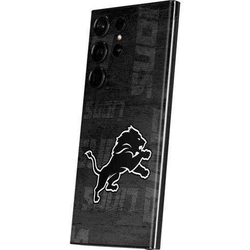 NFL Detroit Lions Black & White Galaxy Skins