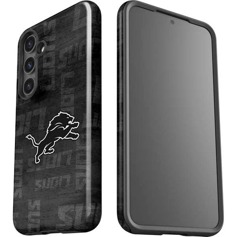 NFL Detroit Lions Black & White Galaxy S25 Impact Case
