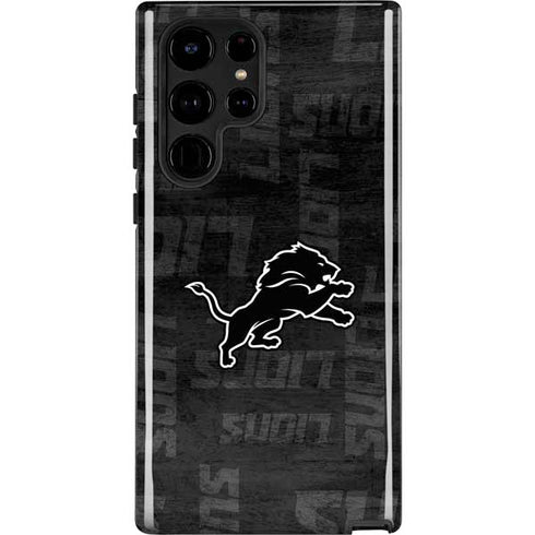 NFL Detroit Lions Black & White Galaxy S25 Ultra Impact Case