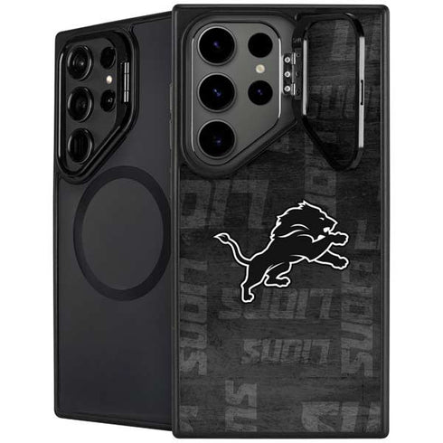 NFL Detroit Lions Black & White Galaxy Cases