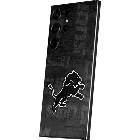 NFL Detroit Lions Black & White Galaxy S25 Ultra Skin