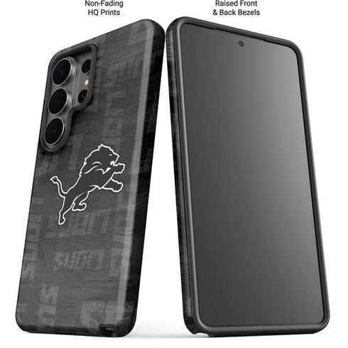 NFL Detroit Lions Black & White Galaxy S26 Ultra Impact Case