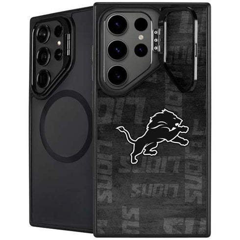 NFL Detroit Lions Black & White Galaxy S26 Ultra Kickstand Case