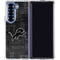 NFL Detroit Lions Black & White Galaxy Z Fold6 Clear Case