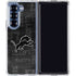 NFL Detroit Lions Black & White Galaxy Z Fold7 Clear Case