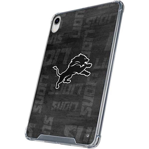 NFL Detroit Lions Black & White iPad 11th Gen (2025) Clear Case