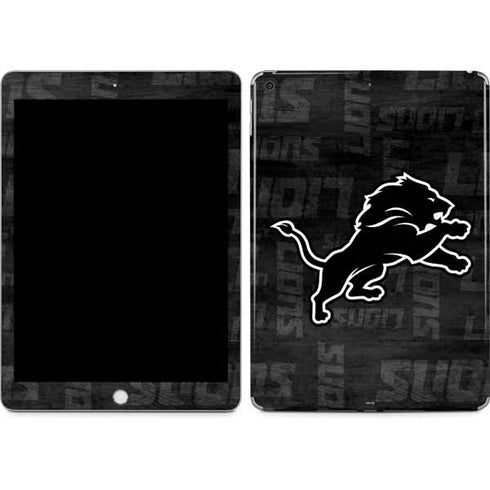 NFL Detroit Lions Black & White Apple iPad Skin