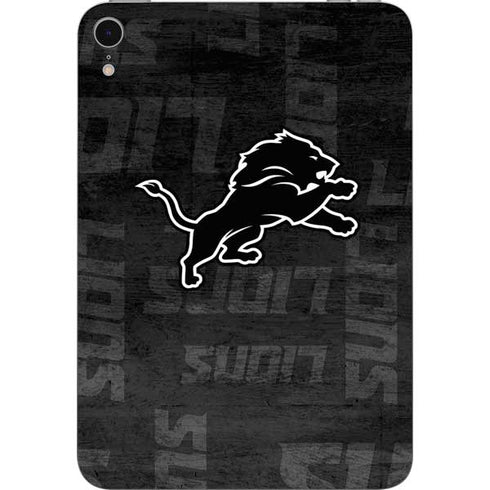 NFL Detroit Lions Black & White Apple iPad Mini Skin