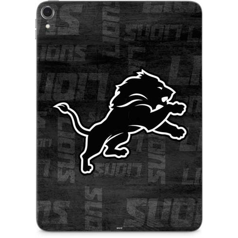NFL Detroit Lions Black & White Apple iPad Pro Skin