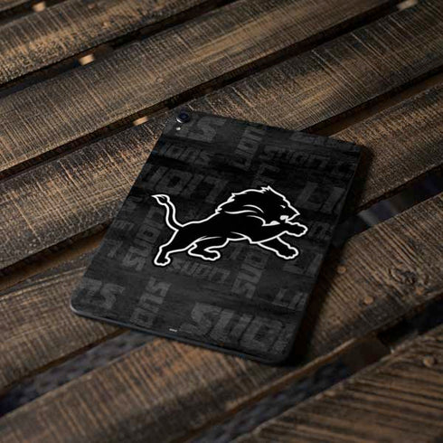NFL Detroit Lions Black & White Apple iPad Pro Skin