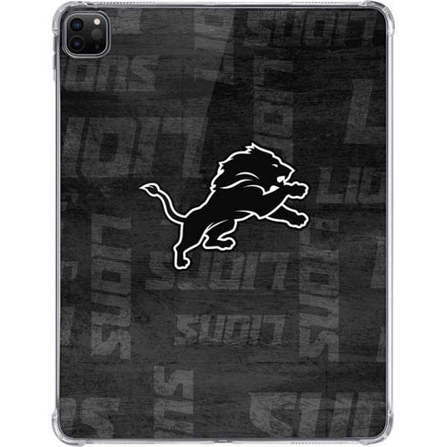 NFL Detroit Lions Black & White iPad Pro 11in (2024) Clear Case